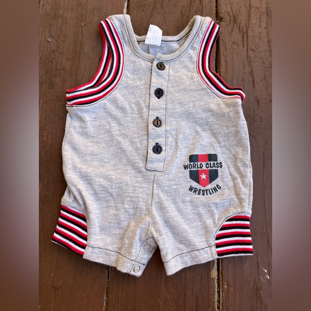Vintage 90s Wrestling Baby Romper